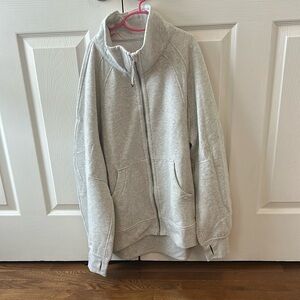 lululemon athletica Funnel Neck Gray Full Zip Long Sleeve Hoodie M/L
